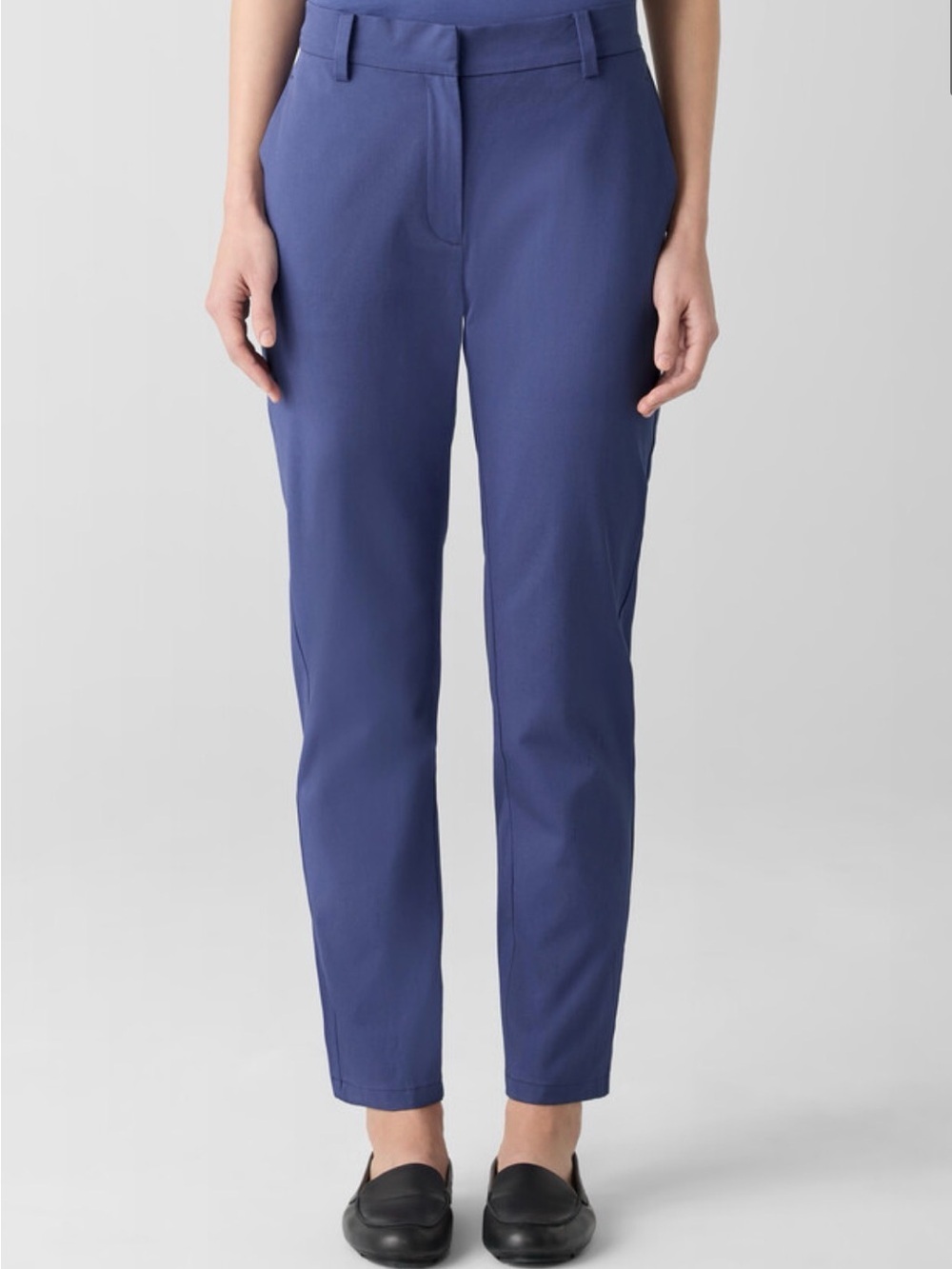 Eileen Fisher Stretch Cotton Twill Tapered Trouser
